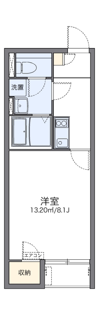 レオネクスト子中サイド 202号室 間取り