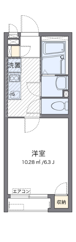 クレイノ湘南辻堂 104号室 間取り