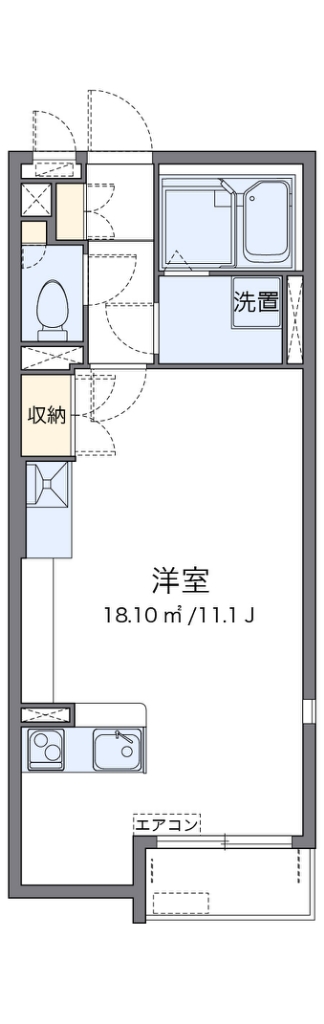 ミランダサンテ 101号室 間取り