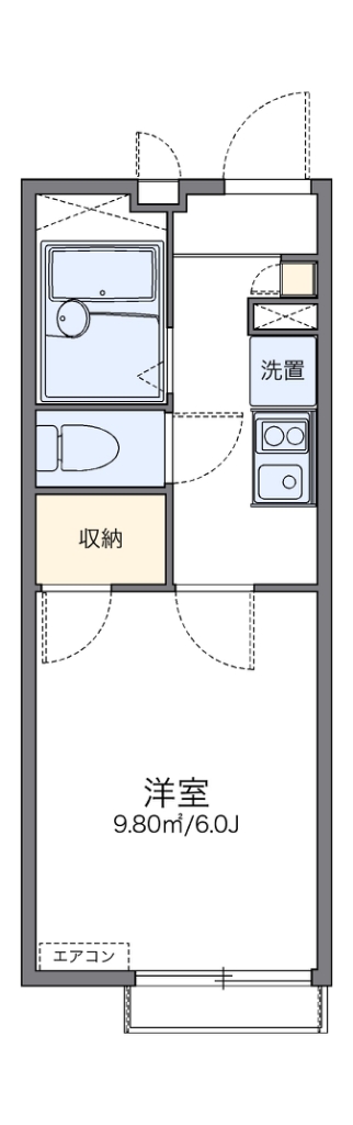 レオパレスサンガーデン 203号室 間取り