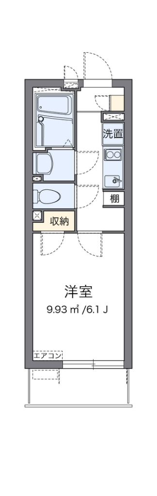 クレイノスペランツァⅡ号館 306号室 間取り