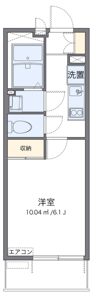 レオパレスエクセラン 106号室 間取り