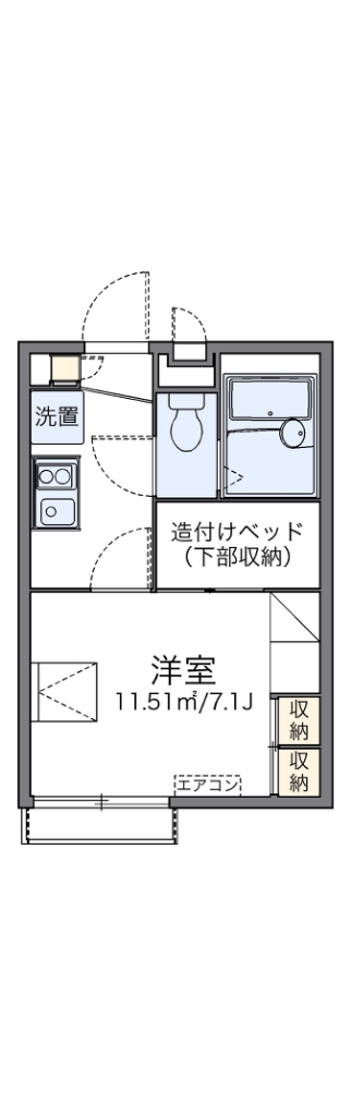 レオパレスグリーンベール 103号室 間取り