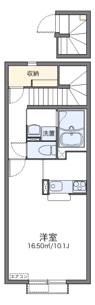 レオネクストＹＡＭＡＺＡＫＩ 202号室 間取り