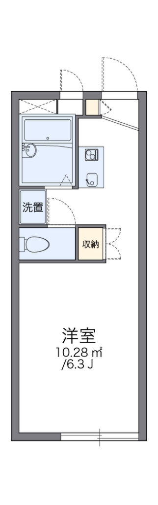 レオパレスサンハイムオオキ 102号室 間取り
