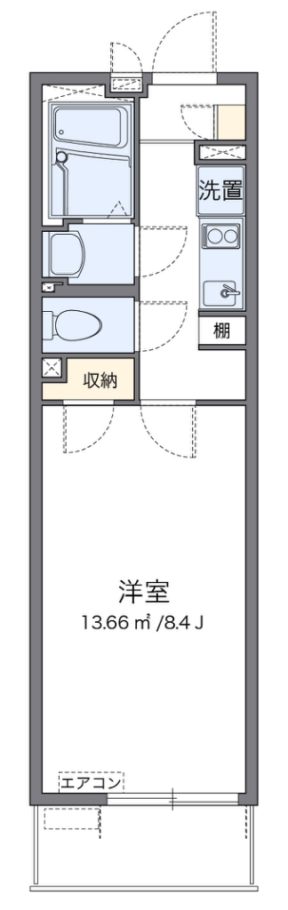 クレイノプレシャス　ＳＲＫ 203号室 間取り
