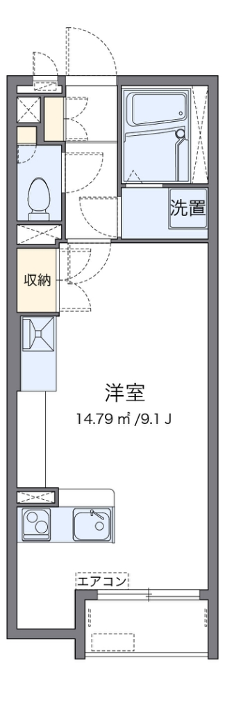 ミランダリアン 102号室 間取り
