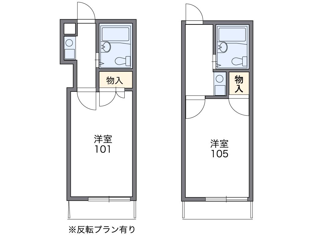 レオパレスハーモニーハイツ川崎 106号室 間取り
