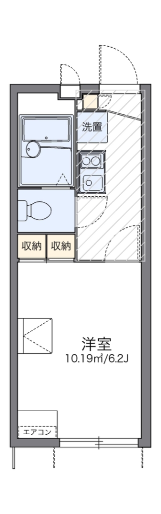 レオパレスラ　プランタンⅡ 101号室 間取り
