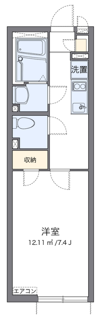 クレイノメゾン　クリザンテムＡ 103号室 間取り