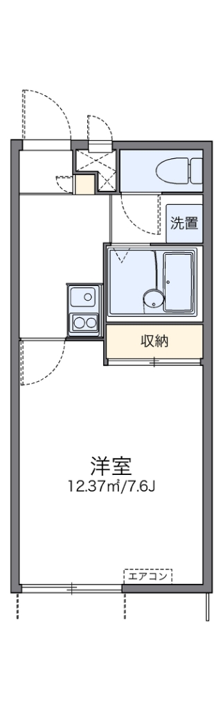 レオパレスシャトレー 105号室 間取り