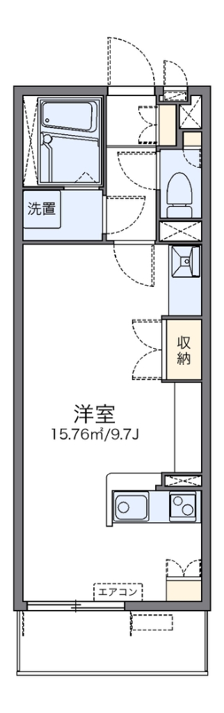 レオネクスト中川Ⅲ 102号室 間取り
