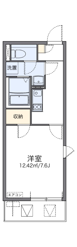 レオネクストリュミエール 207号室 間取り