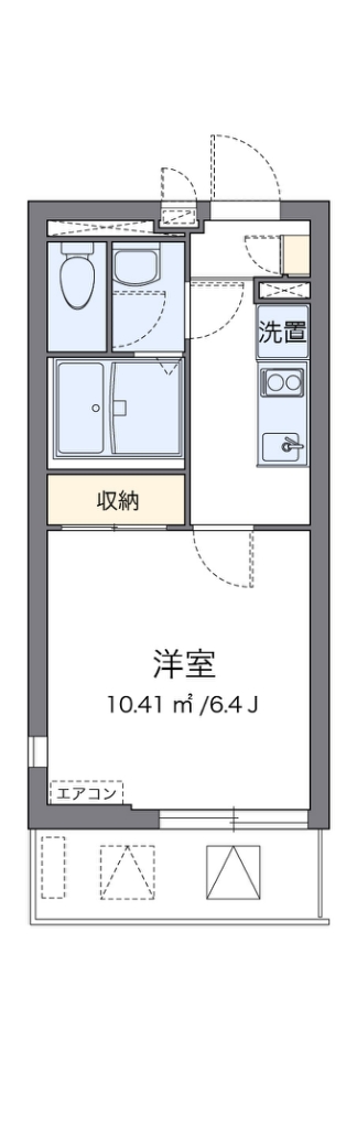 クレイノシャルム 201号室 間取り