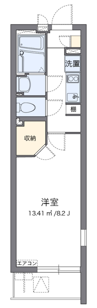 クレイノビッグアロー 107号室 間取り