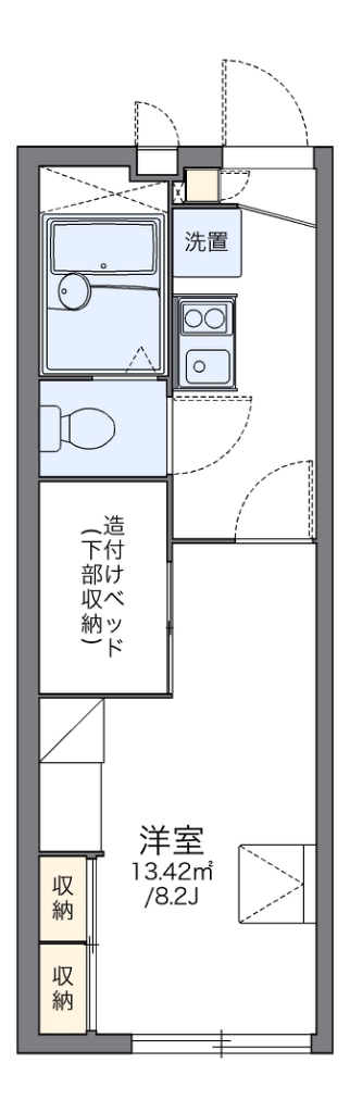 レオパレス花咲の丘Ⅱ 102号室 間取り