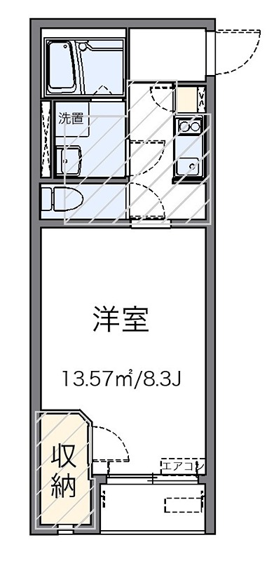 ルーチェⅡ 104号室 間取り