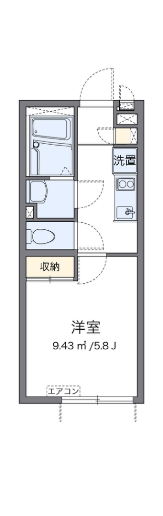 レオネクストノンブルキャトル 102号室 間取り