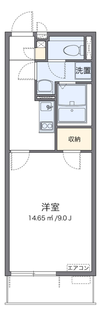 クレイノグローリアⅣ 303号室 間取り