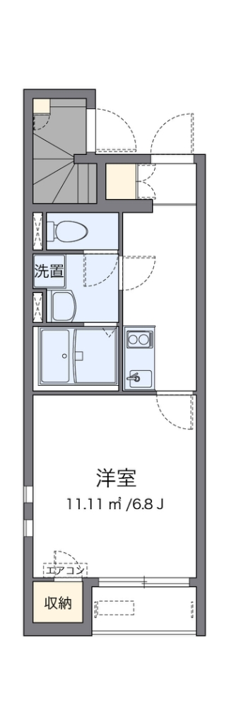 クレイノフォンテ 101号室 間取り
