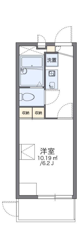 レオパレス原宿 101号室 間取り