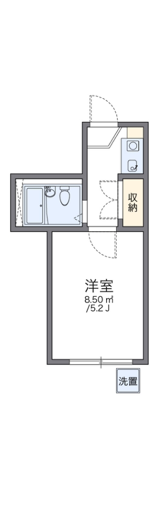 レオパレスＡＳＡＮＯ 102号室 間取り