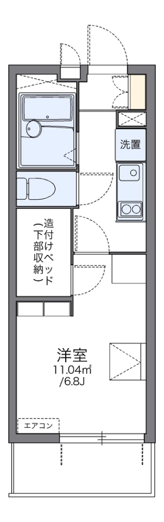 レオパレス陽だまり 301号室 間取り