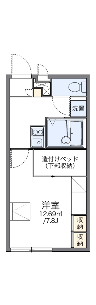 レオパレス武蔵 202号室 間取り