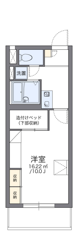 レオパレスグレイスフル 102号室 間取り