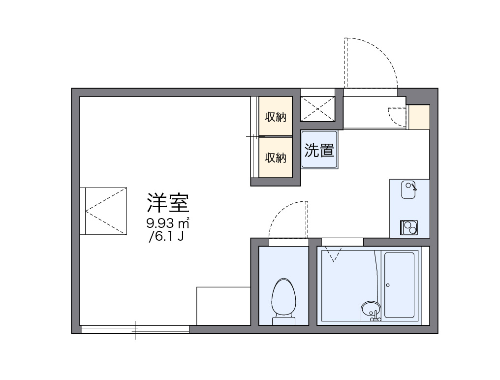 レオパレス昴 104号室 間取り