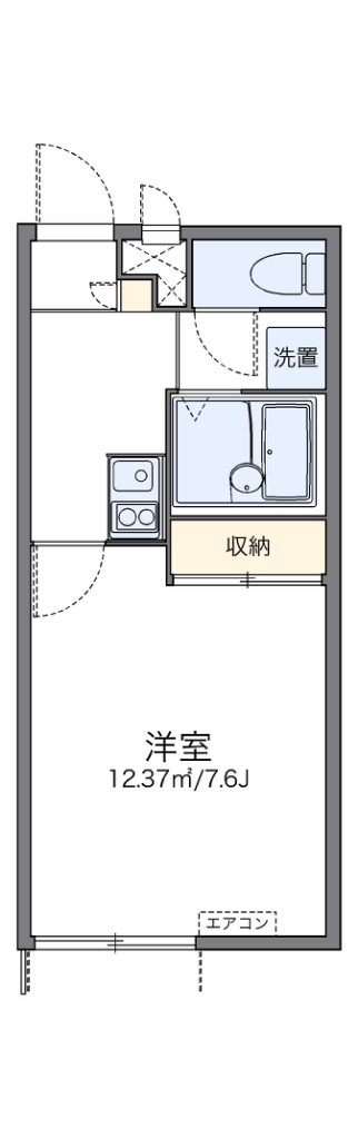 レオパレスシャトレー 101号室 間取り
