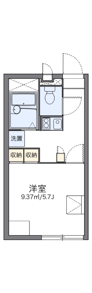 レオパレスオアシス 202号室 間取り
