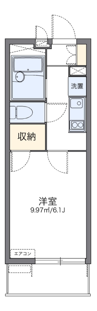 レオパレスリルト保土ヶ谷 306号室 間取り