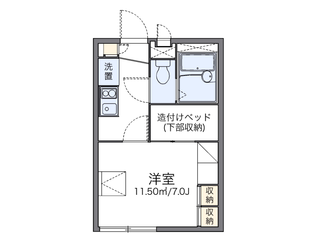 レオパレスキャンサーＵ 105号室 間取り