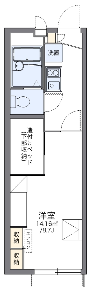 レオパレスさくら 101号室 間取り