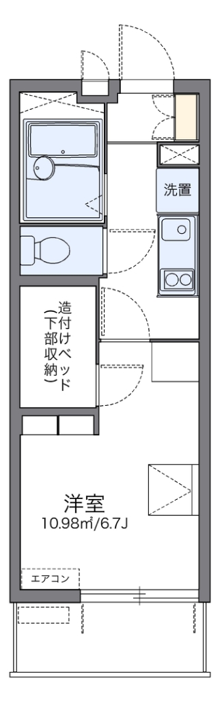 レオパレスＡＺＵＭＡ 204号室 間取り