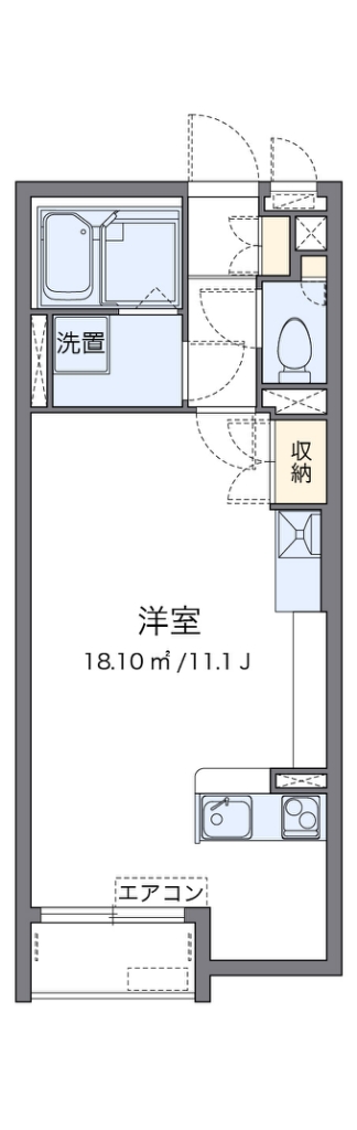 レオネクストサンシャインⅢ 107号室 間取り