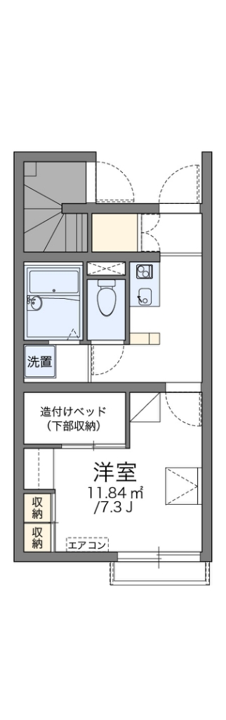 レオパレスねのさわ 101号室 間取り