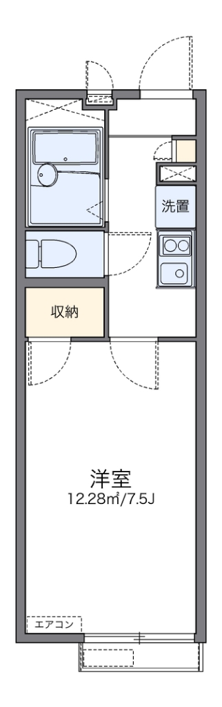 レオパレスマインリーベ 205号室 間取り