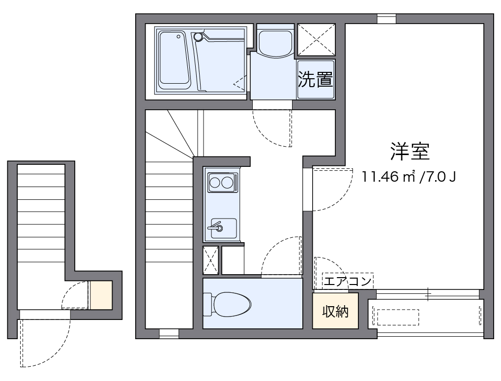 クレイノエスペランサ　Ｎ 204号室 間取り