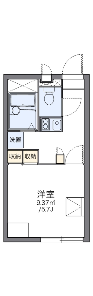 レオパレスフローラ 211号室 間取り