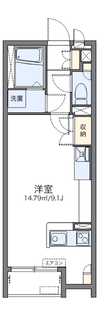 レオネクストパレフルール 207号室 間取り