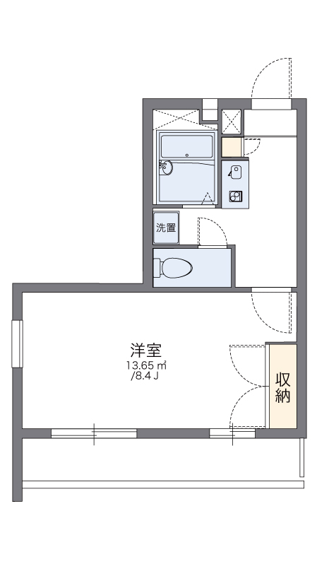 レオパレスＴＡＣＨＩＢＡＮＡ 201号室 間取り