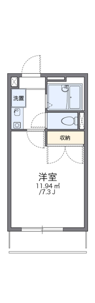 レオパレス葵第１ 103号室 間取り