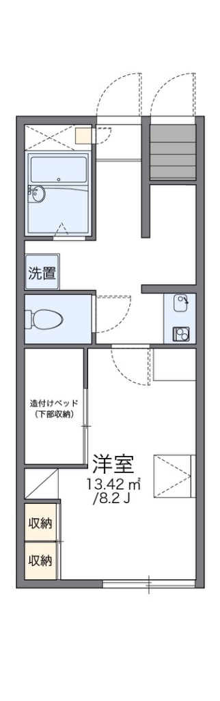 レオパレスｙａｎａｇｉⅡ 106号室 間取り