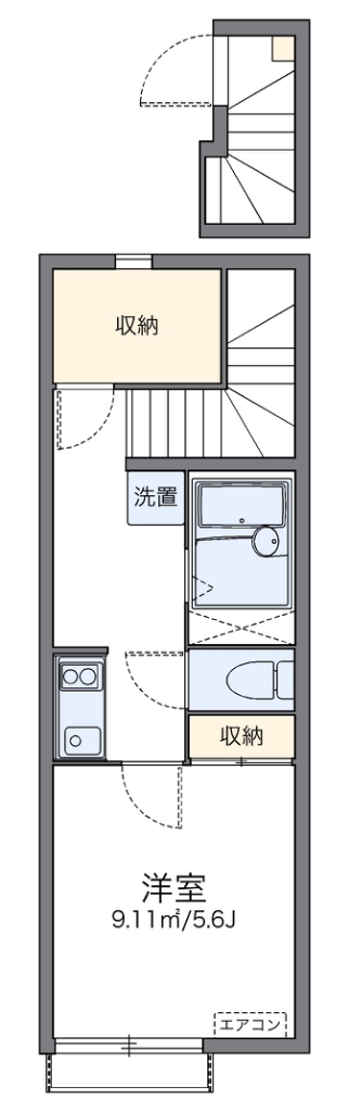 レオネクスト英 205号室 間取り