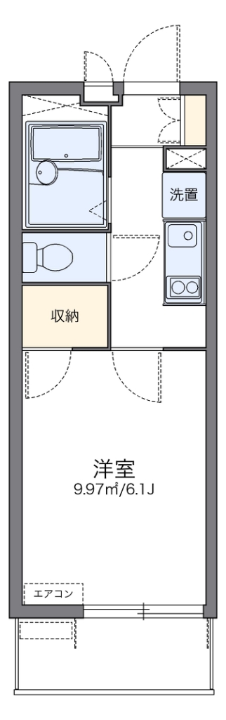レオパレスファルケ 304号室 間取り