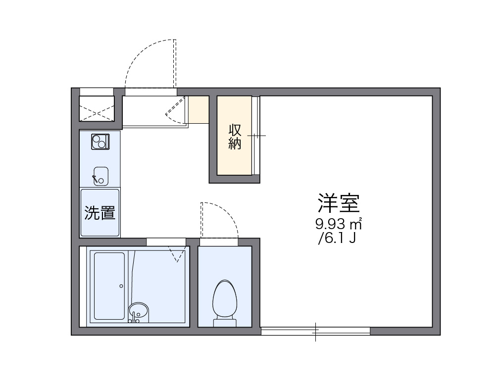 レオパレス篭山西 203号室 間取り