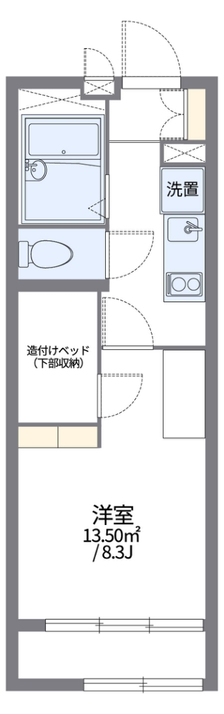レオパレスリバーポイント小岩Ⅰ 108号室 間取り