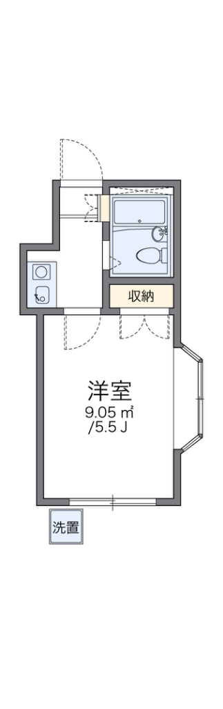 レオパレスエイコーン 101号室 間取り